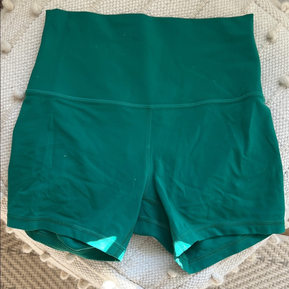 Align green 4” workout short from Lululemon in size 6.